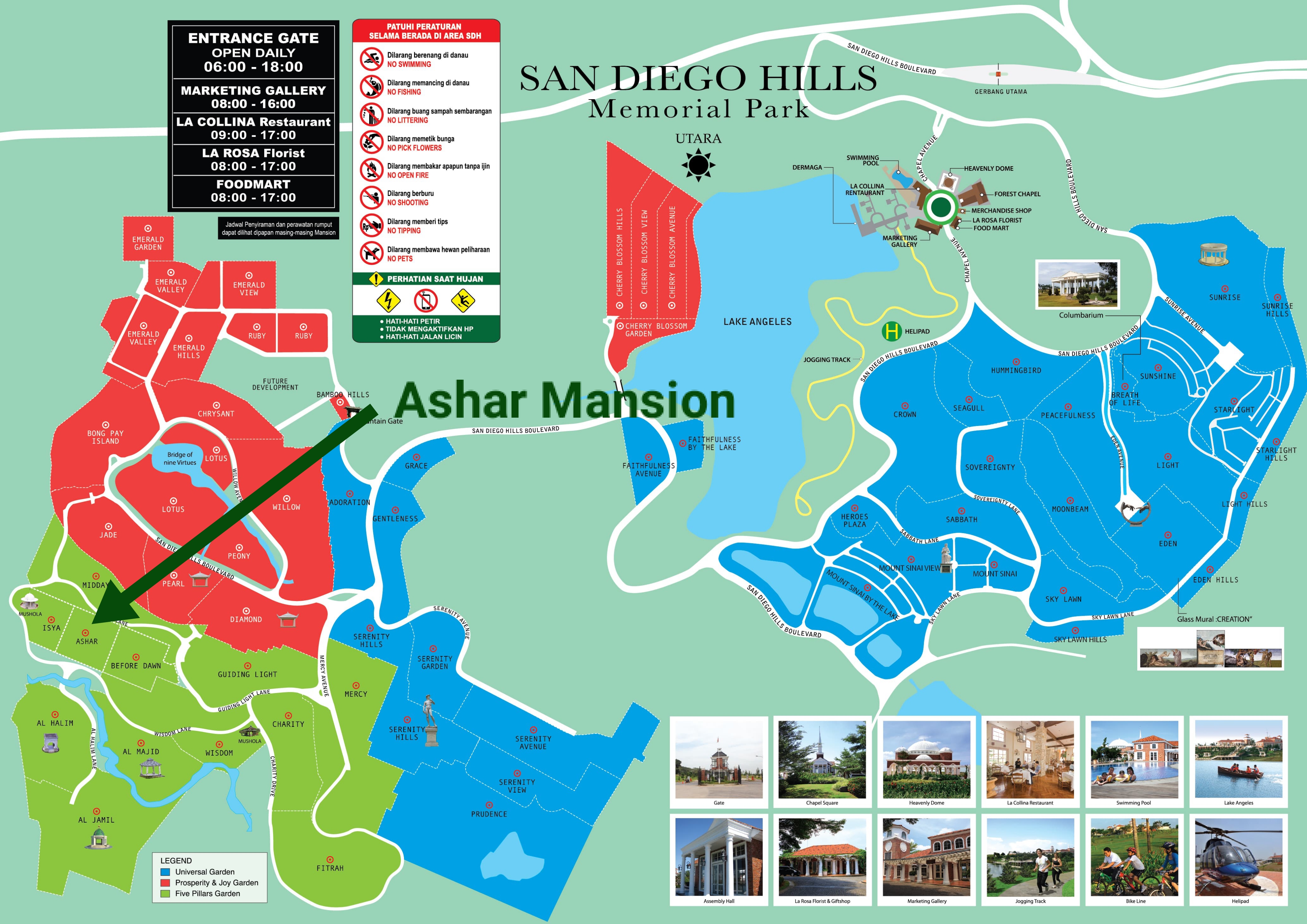 Map Ashar Mansion San DIego HIlls